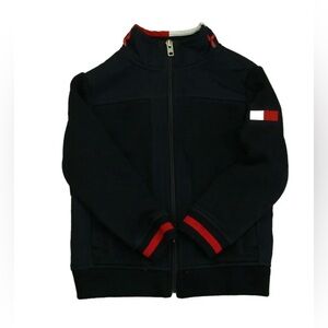 Tommy Hilfiger Kids Zip-up Sweater Jacket. SIZE XXS (2T-3T) 
Navy Blue and Red